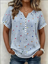 Bettina | Heart Stripe Blouse