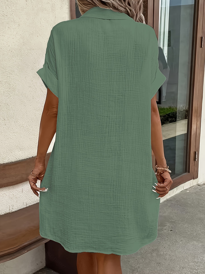 Estelle | Relaxed Button-Front Shirt Dress