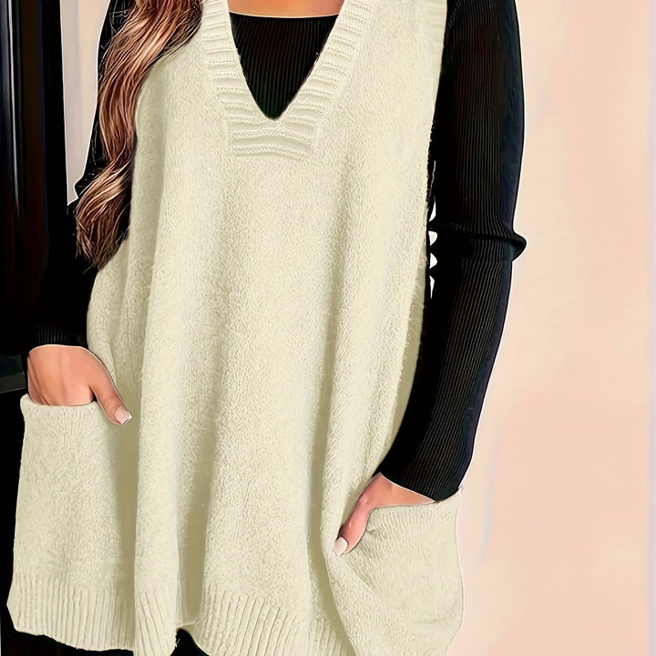 Georgina | Relaxed V-Neck Vest with Pockets