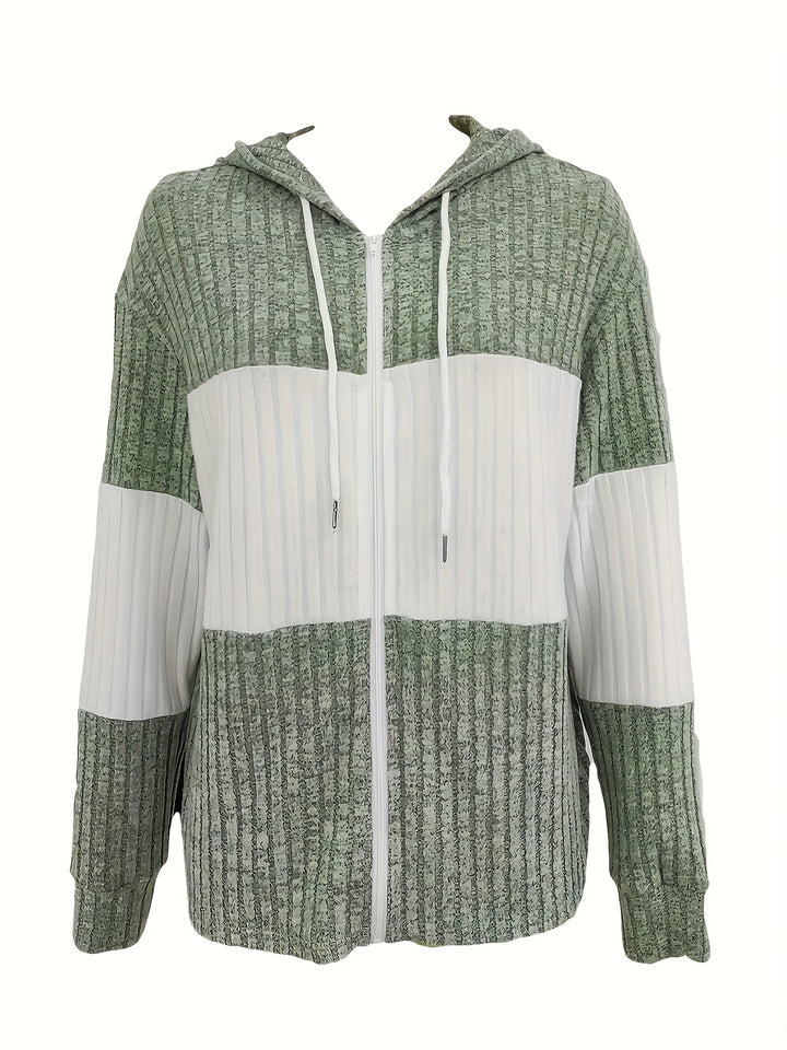 Tallulah | Ribbed Zip-Up Hoodie