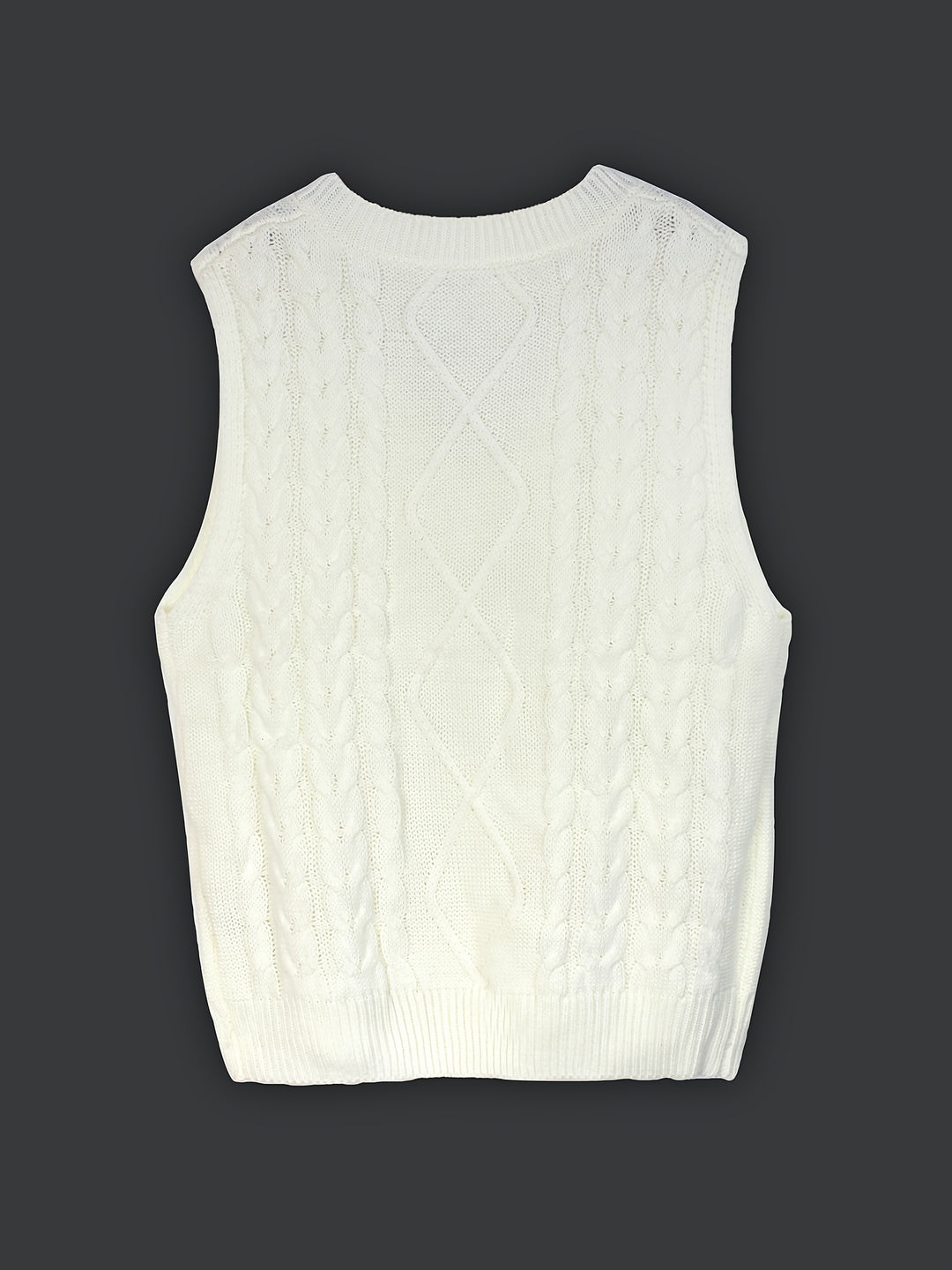 Cambria | Cable-Knit V-Neck Sweater Vest