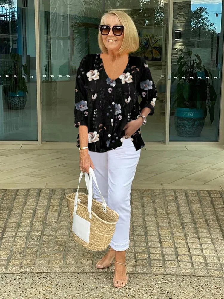 Bernadette | Elegant Floral Blouse