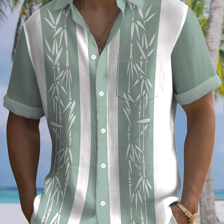 Kellan | Men's Hawaiian Color-Block Short Sleeve Shirt