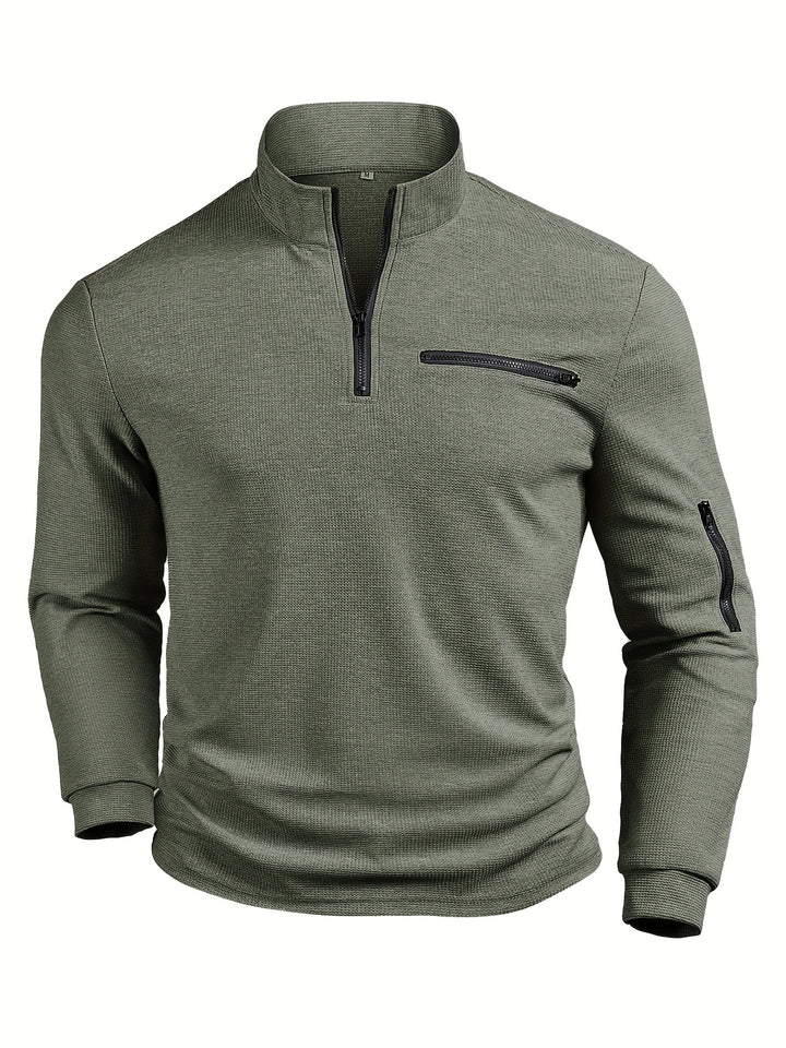 Harvey | Men's Textured Waffle Quarter-Zip Pullover