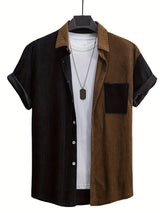 Dexter | Men's Bohemian Patchwork Button-Up Shirt
