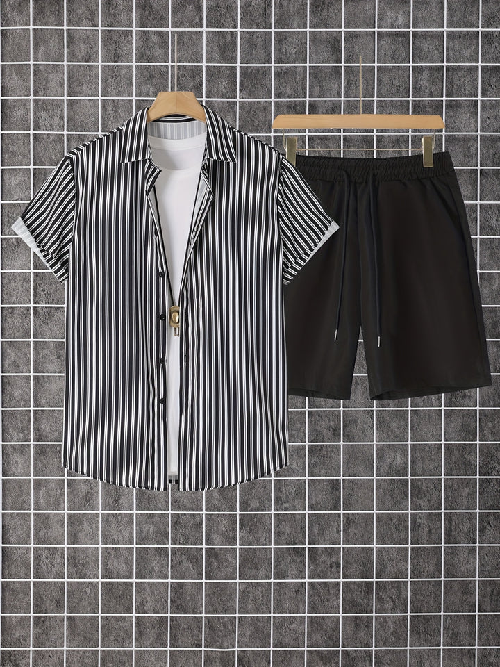 Cabot | Men's Print Short Sleeve Shirt & Shorts Set