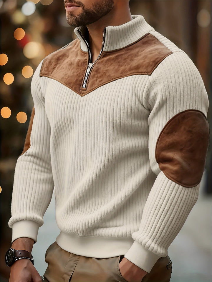 Calvin | Half-Zip Ribbed Pullover