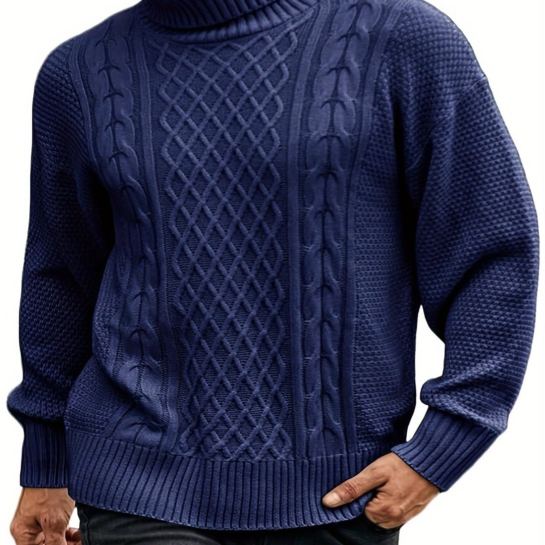 Garrett | Classic Cable-Knit Turtleneck Sweater