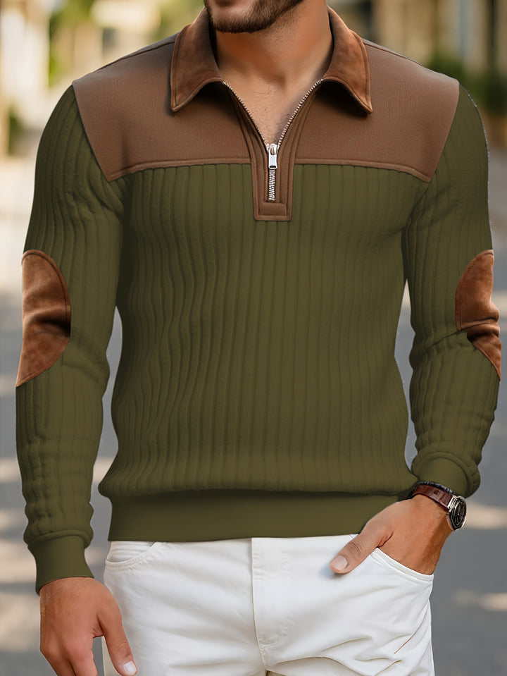 Harrison | Color-Block Quarter-Zip Pullover