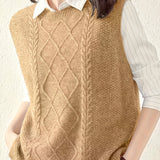 Beatrise | Classic Cable-Knit Sweater Vest