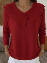 Imogen | Soft Folded-Collar Sweater