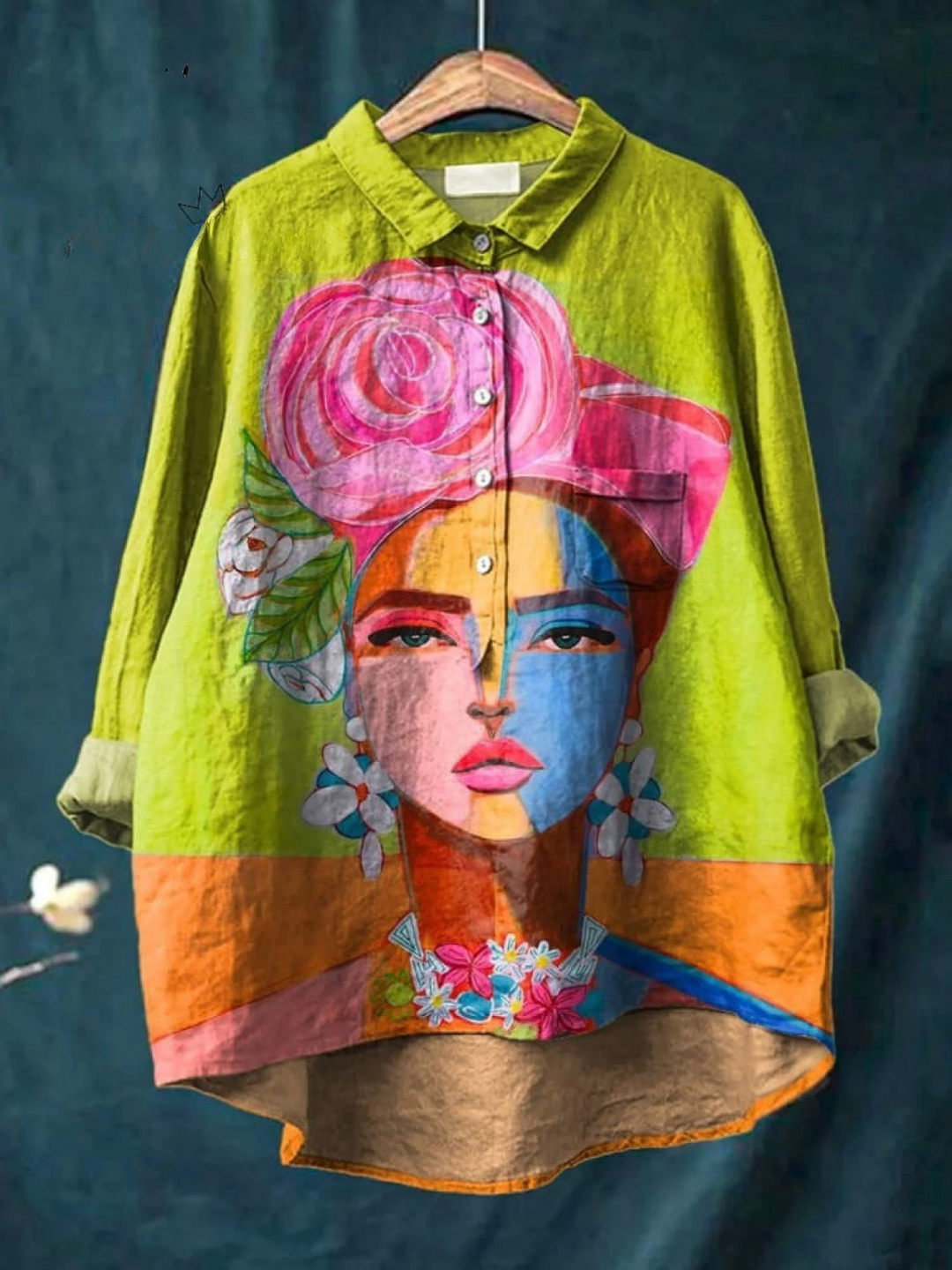 Estella | Artful Portrait Print Shirt