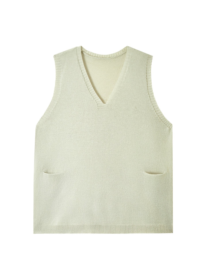Georgina | Relaxed V-Neck Vest with Pockets