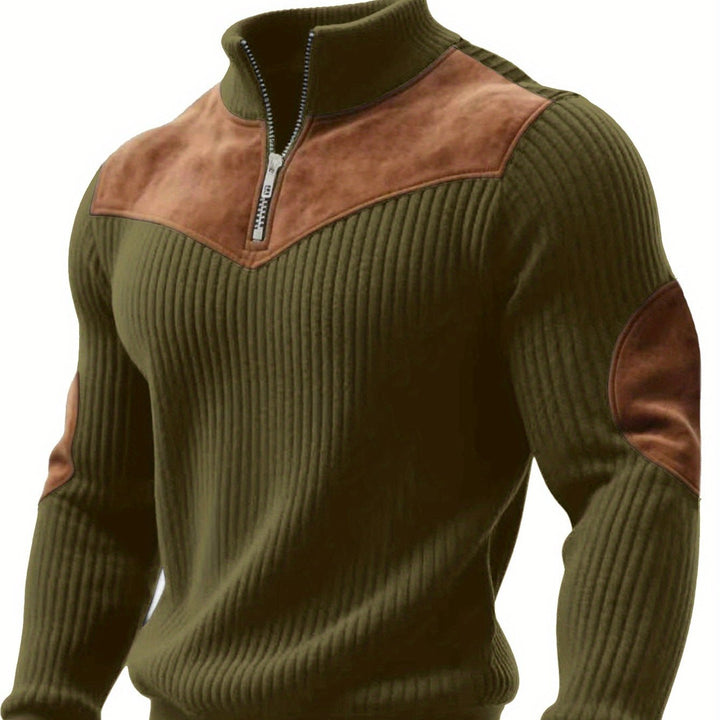 Calvin | Half-Zip Ribbed Pullover