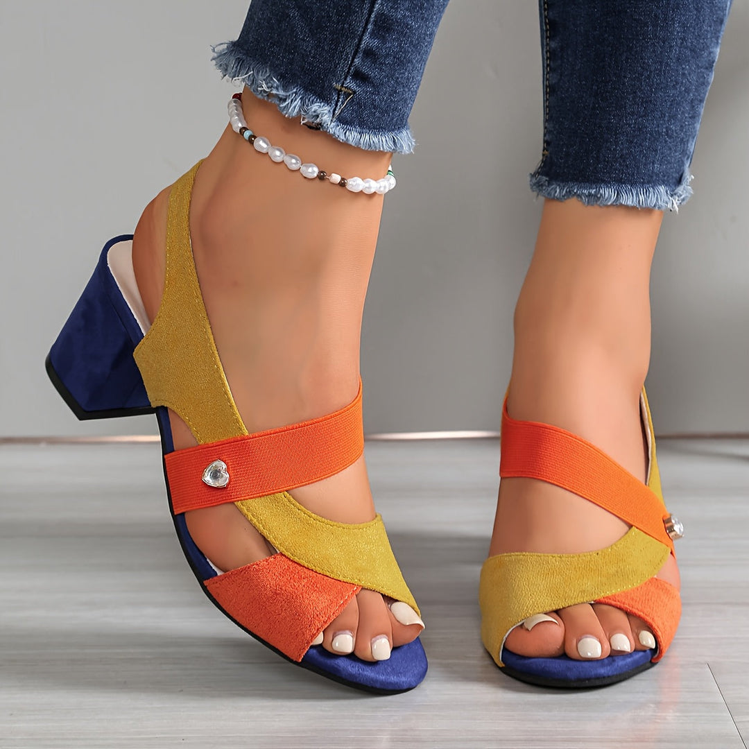 Vivienne | Elegant Block-Heel Sandals