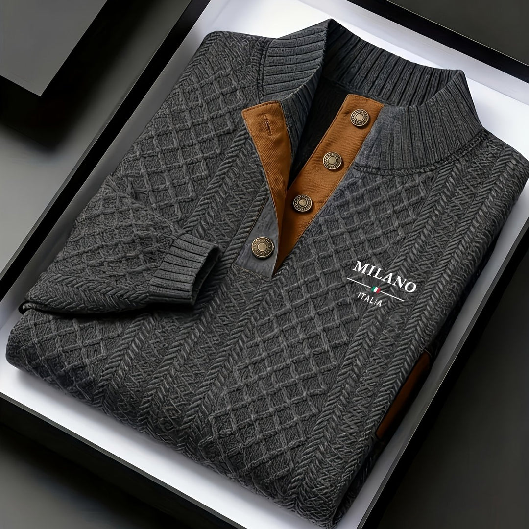 Barnaby | Textured Stand-Collar Sweater