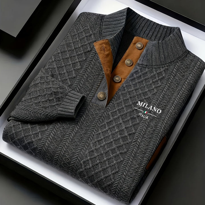 Barnaby | Textured Stand-Collar Sweater
