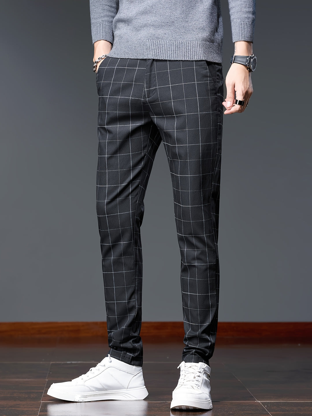 Hugh | Refined Checkered Trousers