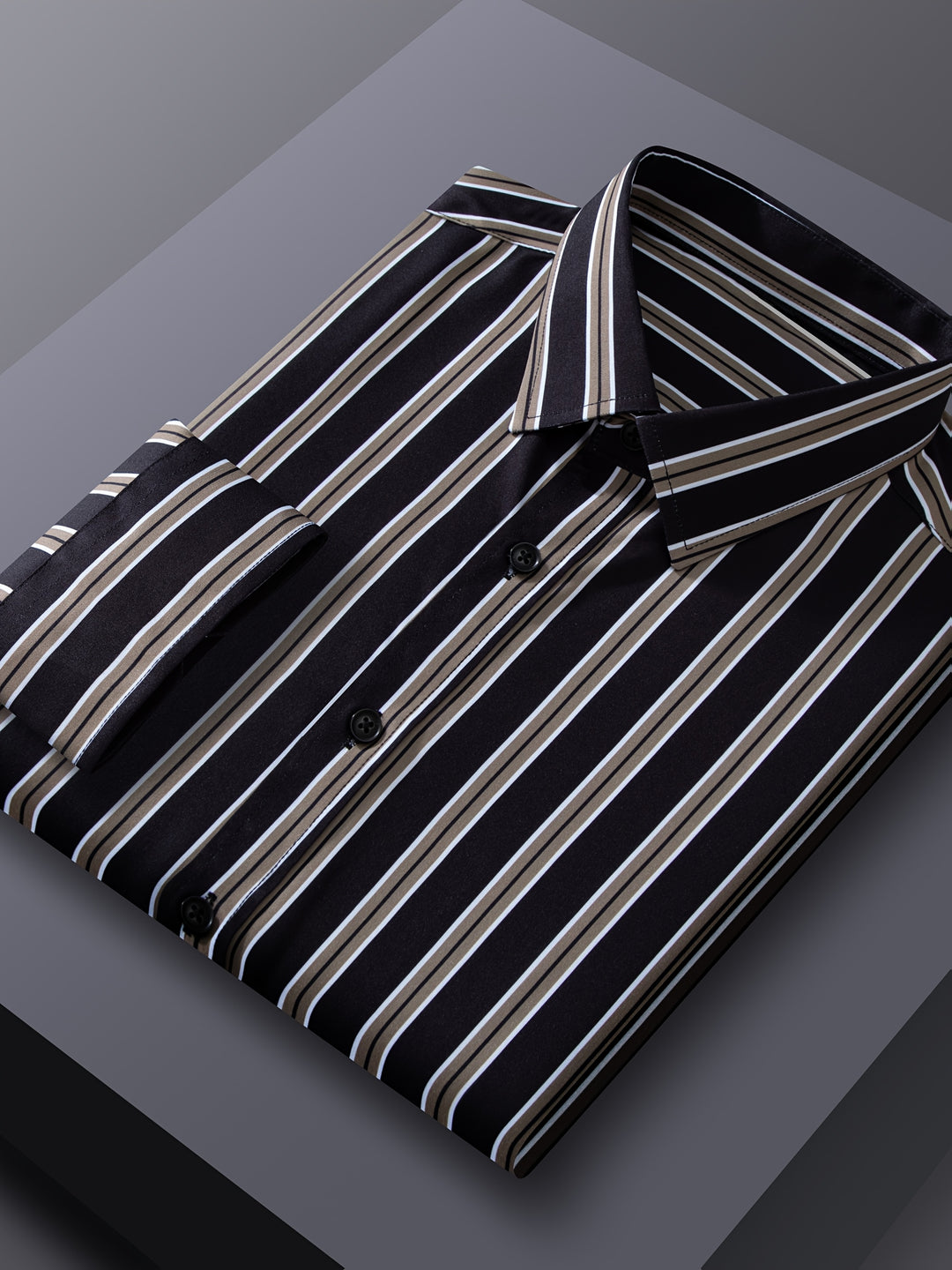 Vaughn | Men's Stretch Striped Long Sleeve Shirt