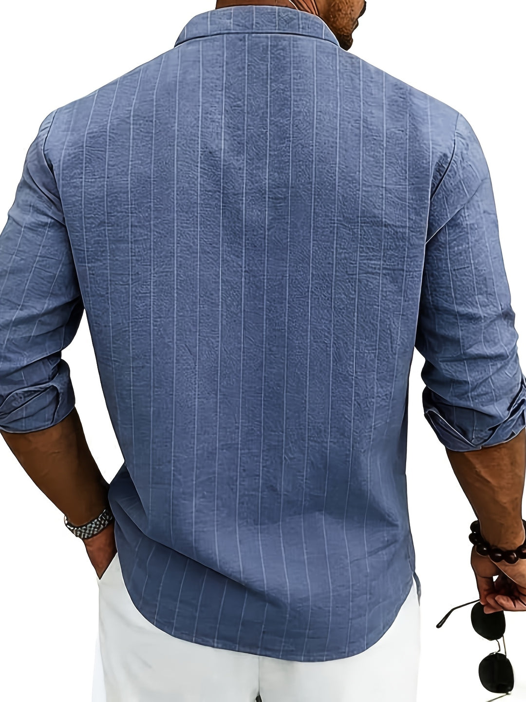 Auden | Men's Retro Striped Linen Shirt