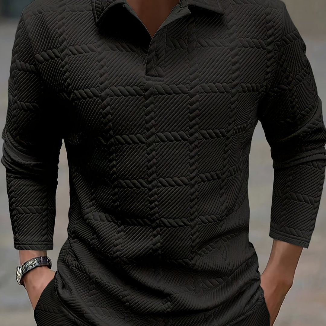Camden | Men's Knit Jacquard Polo