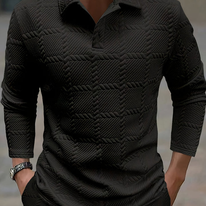 Camden | Men's Knit Jacquard Polo