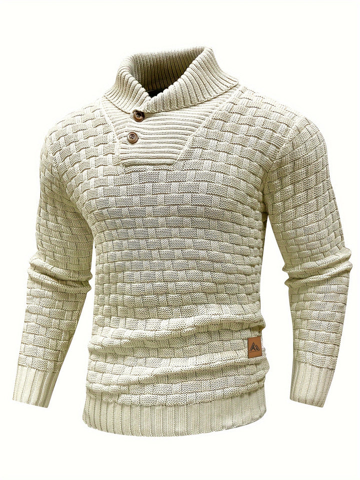 Cormac | Textured Shawl-Collar Sweater