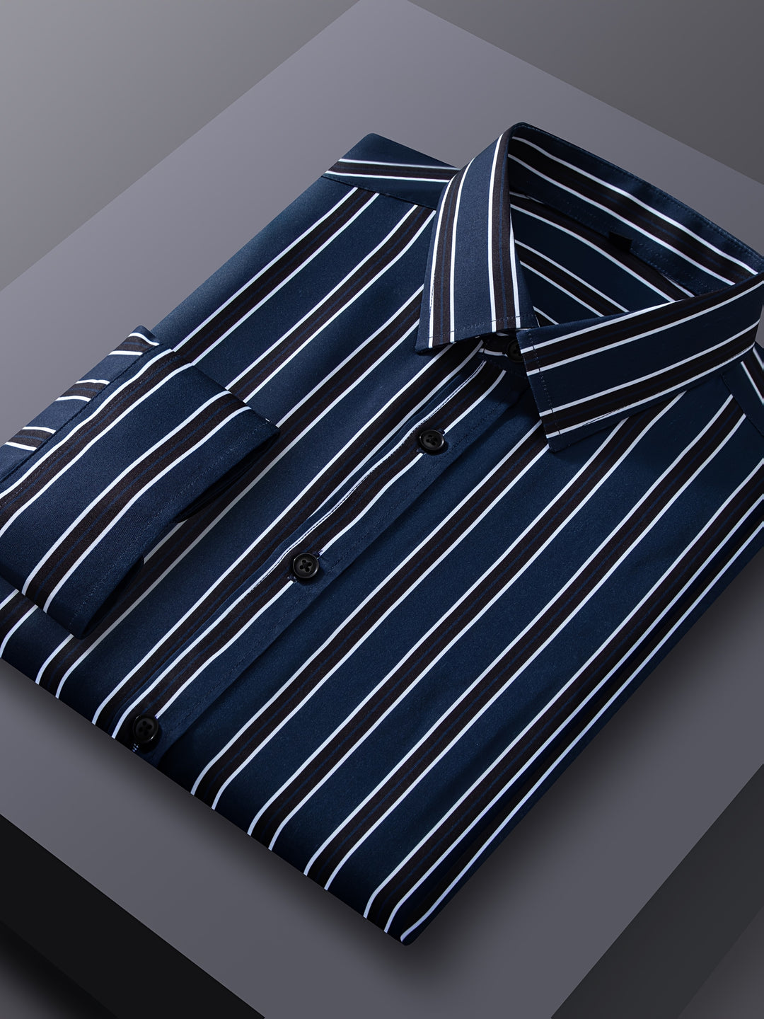 Vaughn | Men's Stretch Striped Long Sleeve Shirt