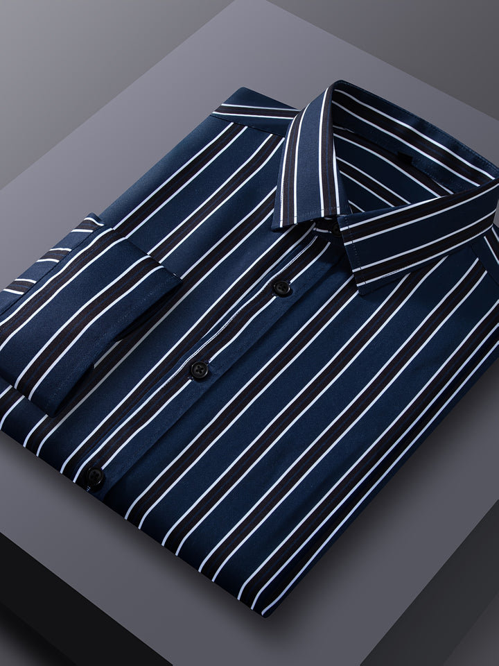 Vaughn | Men's Stretch Striped Long Sleeve Shirt