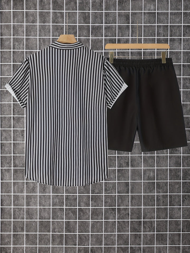 Cabot | Men's Print Short Sleeve Shirt & Shorts Set