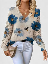 Nell | Floral V-Neck Sweater