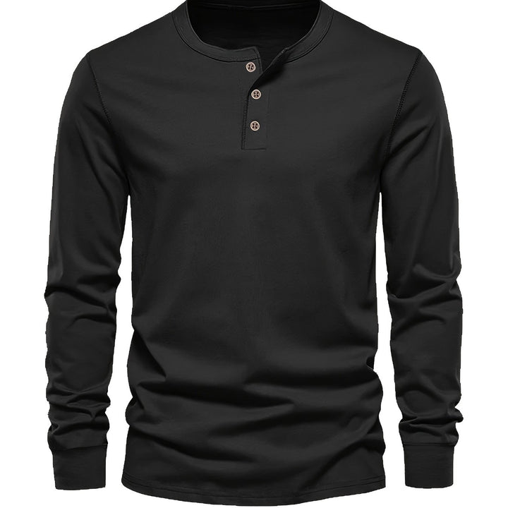 Seth | Men's Long Sleeve Cotton Henley