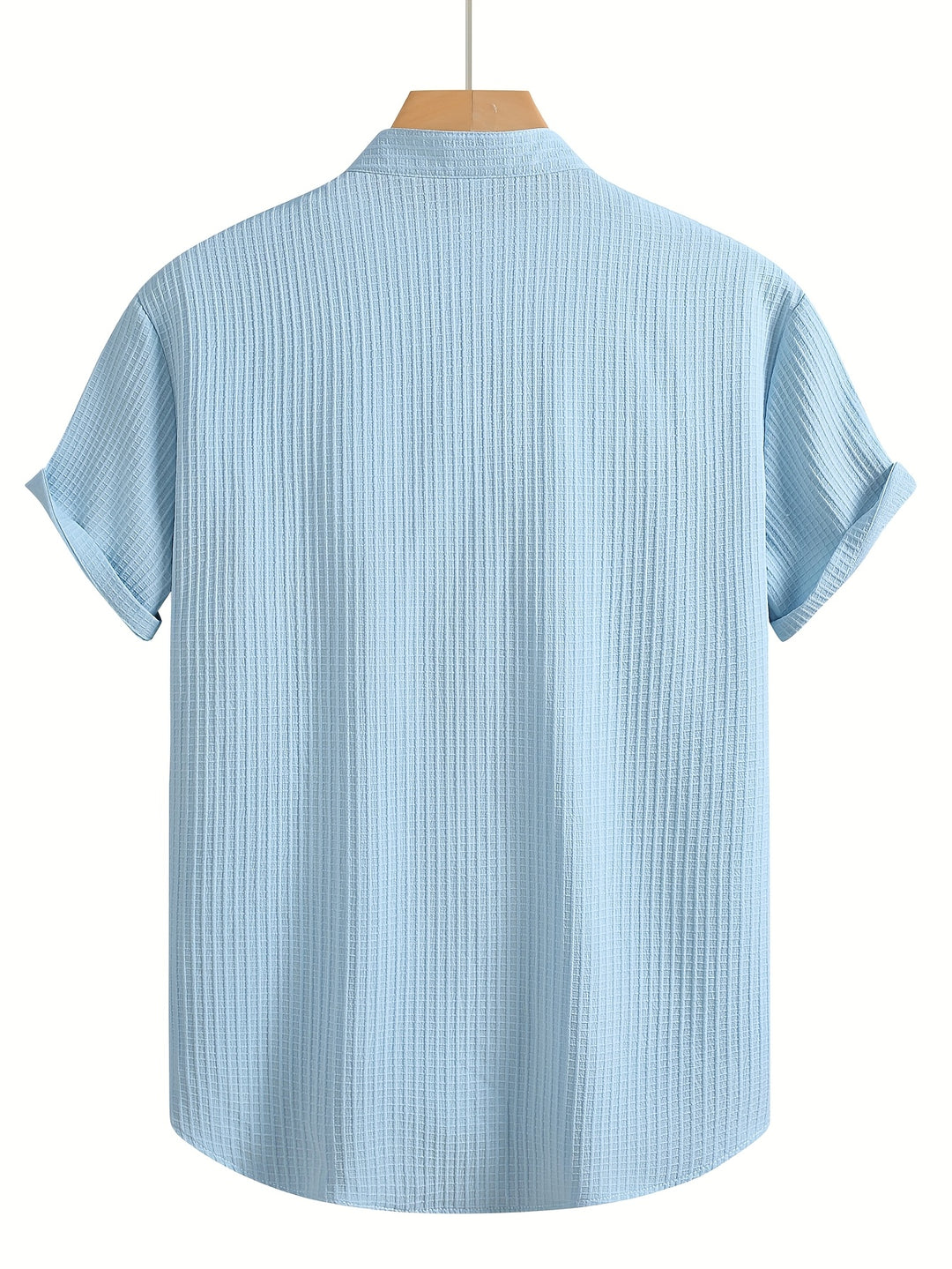 Byron | Men's Waffle Stand Collar Short Sleeve Shirt