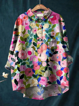 Seraphina | Painterly Floral Casual Shirt