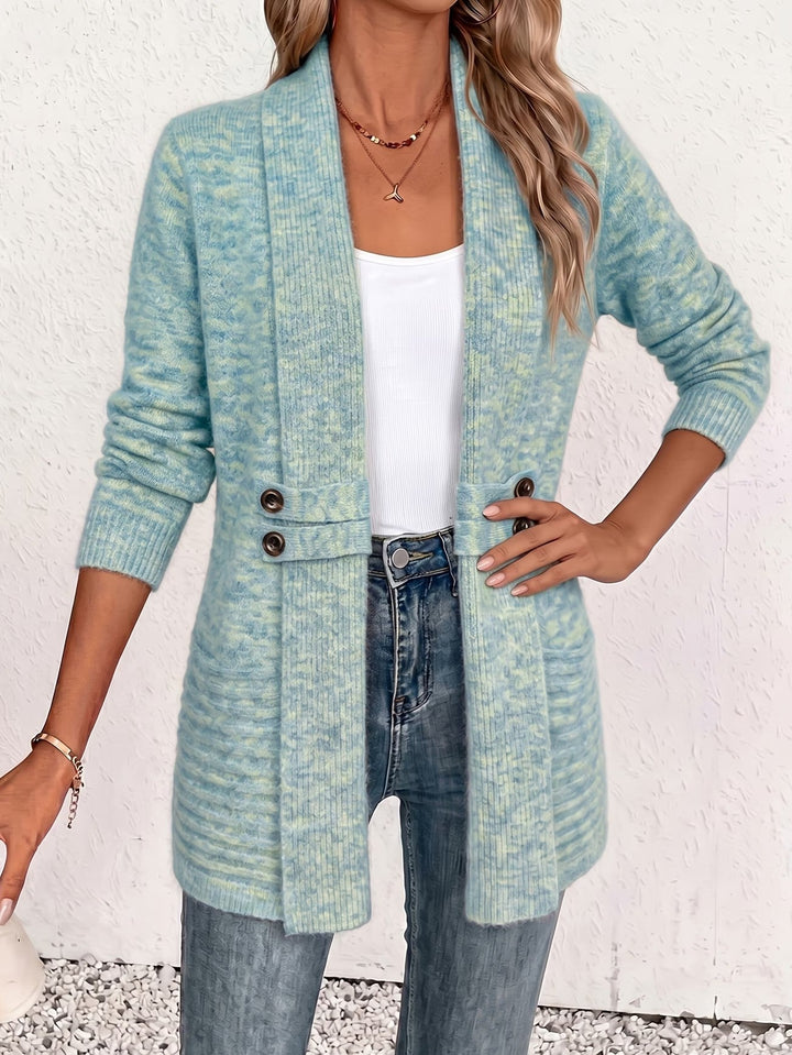 Daphne | Ribbed Button-Tab Cardigan