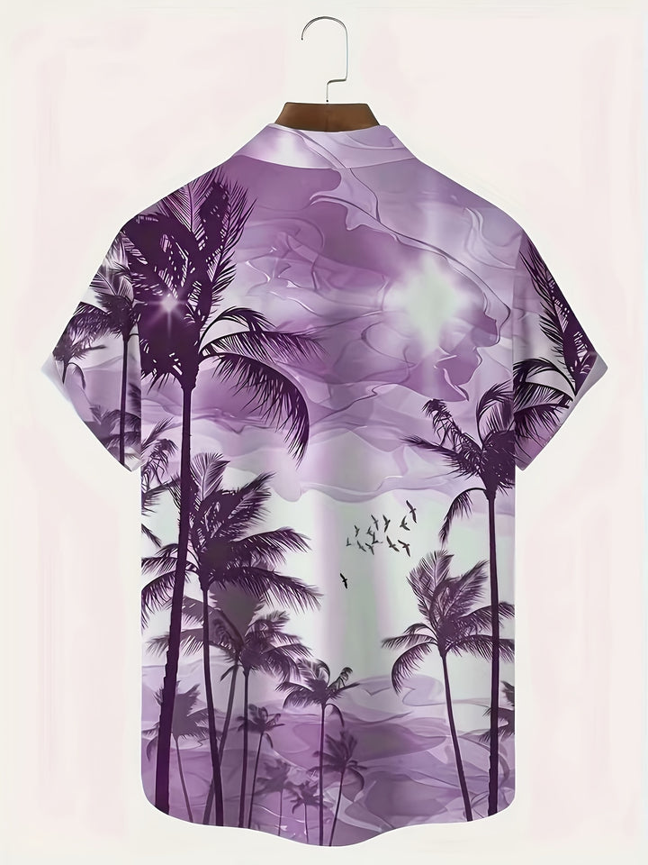 Huxley | Men's Beach Print Short Sleeve Shirt