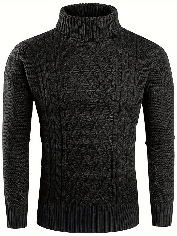 Garrett | Classic Cable-Knit Turtleneck Sweater