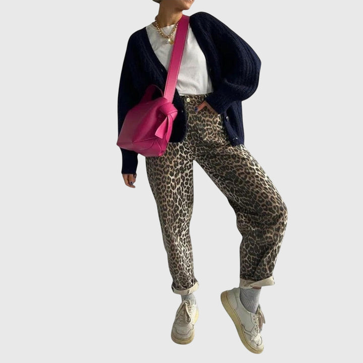 Darcy | Relaxed Leopard-Print Jeans
