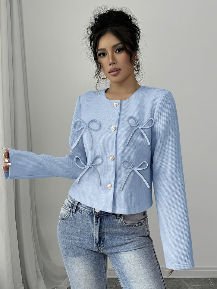 Amelie | Bow-Detail Cropped Jacket