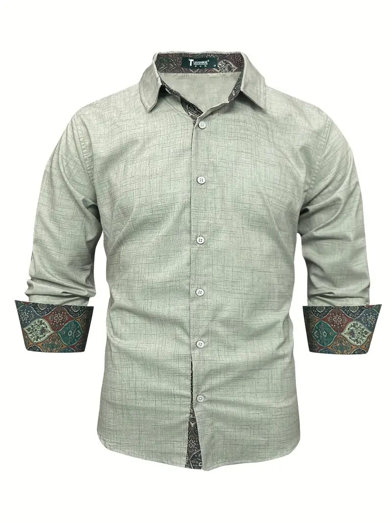 Rowland | Refined Contrast-Trim Button-Up Shirt