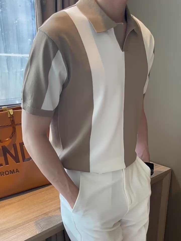 Brant | Men's Colour Block Striped Short Sleeve Shirt