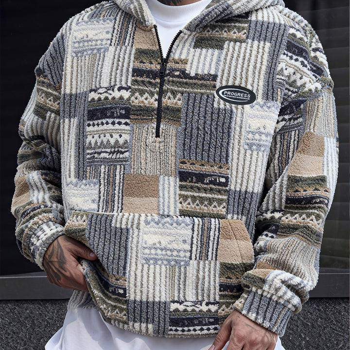 Desmond | Patterned Quarter-Zip Pullover