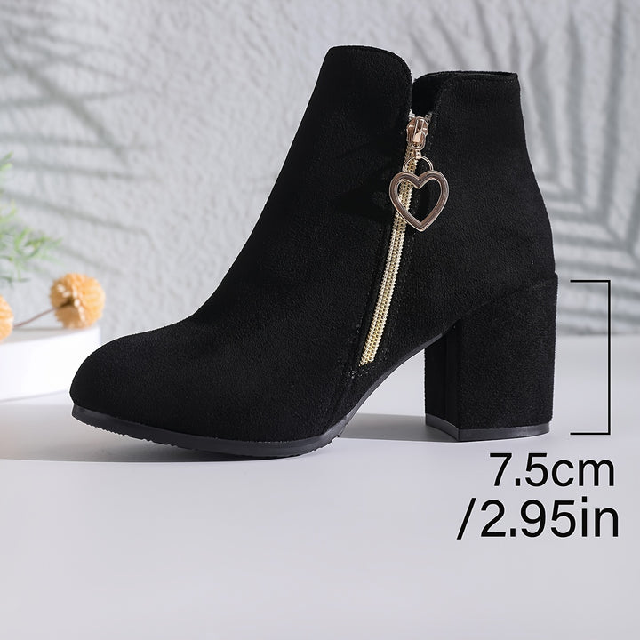Blanche | Elegant Block-Heel Ankle Boots