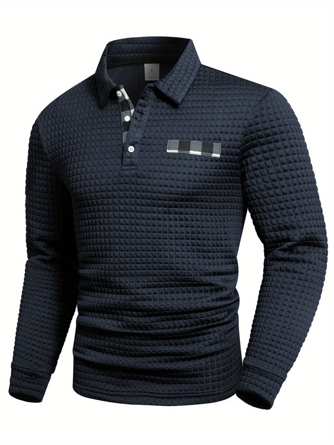 Hollis | Textured Long-Sleeve Polo Shirt