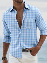 Jonathan | Men's Gingham Check Long Sleeve Shirt