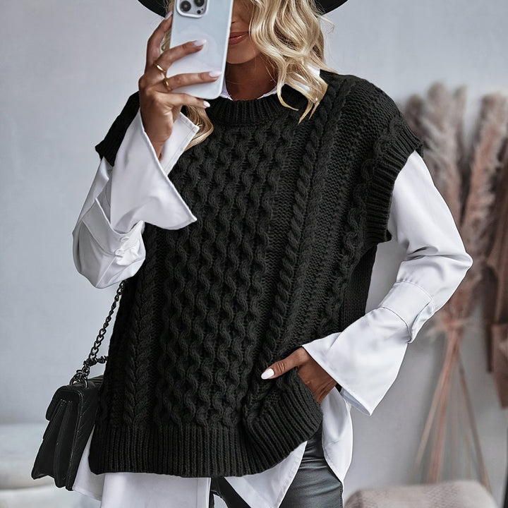 Greer | Cable-Knit Sweater Vest