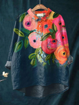 Simone | Painterly Floral Shirt