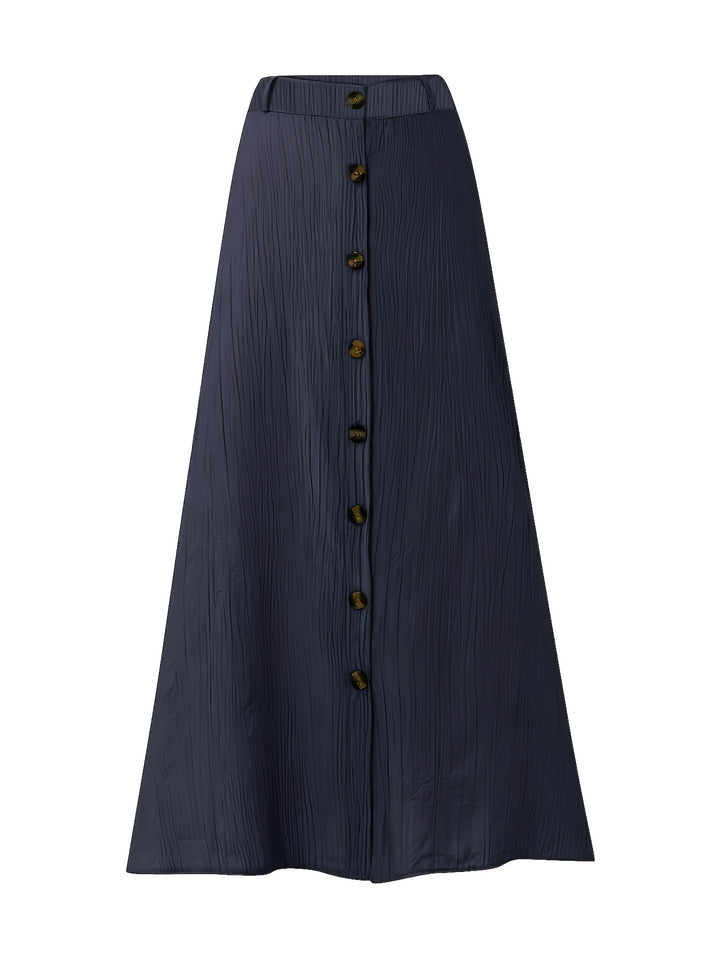 Diane | Button-Front A-Line Maxi Skirt
