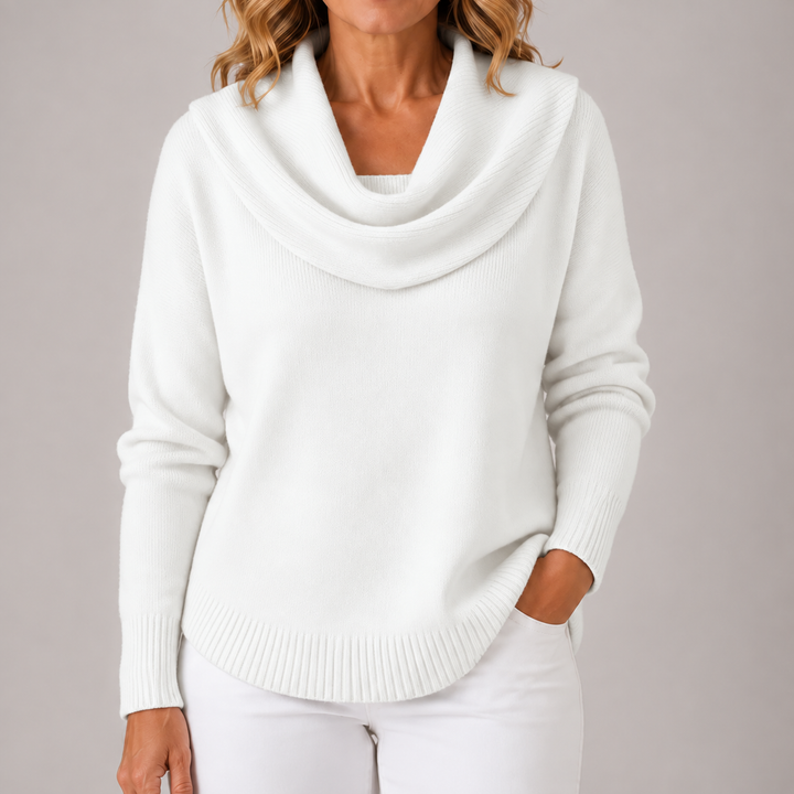 Cara | Draped Cowl Neck Sweater