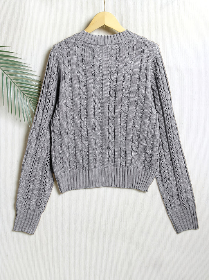 Vivienne | Cable-Knit Button Cardigan